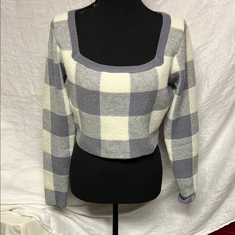 Altar'd State Heather Gray Sweater Large Crop Sweater